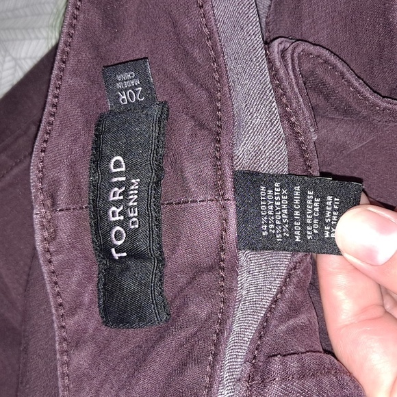 Awesome Torrid burgundy jeggings for sweater weather, sz 20 - Picture 7 of 7